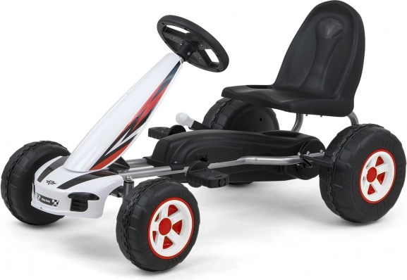 Kart à pédales Viper – Blanc-noir