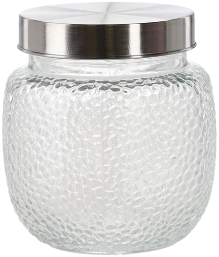 Glass storage jar 0.8 L with metal lid