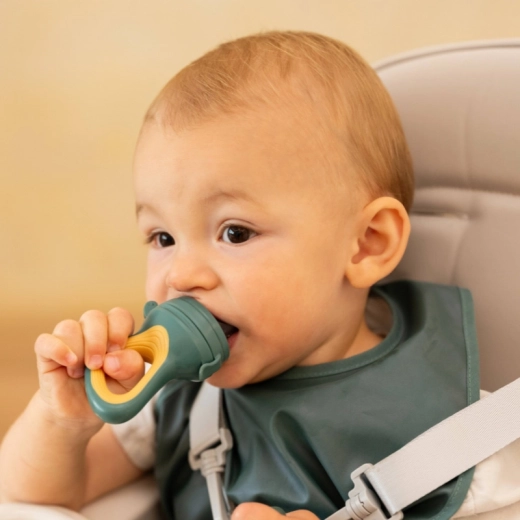 2-in-1 feeding pacifier and teether