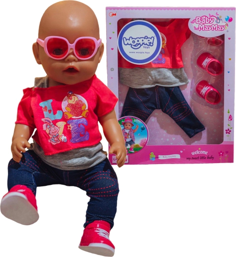 Fashion Clothing for Dolls LOVE Glasses and Shoes 43-46 cm