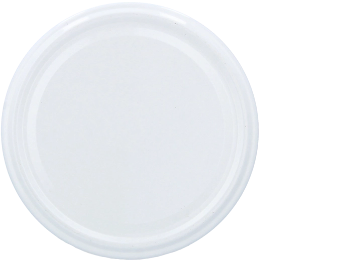Witte metalen deksel Twist-Off 66 mm
