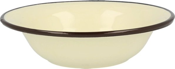 Geëmailleerde kom Silesia Rybnik 1,15 l crème