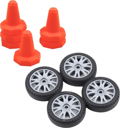 Interchangeable wheels and cones for drift training