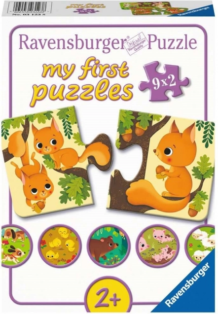 RAVENSBURGER My First Puzzle – Animals and Babies, 9×2 pieces