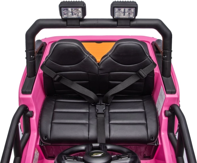 Siège biplace confortable en éco‑cuir avec ceintures