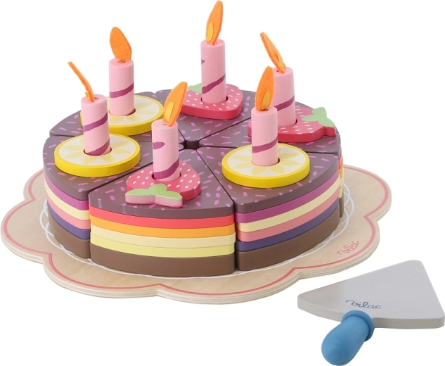 Candles and decorations for a birthday atmosphere