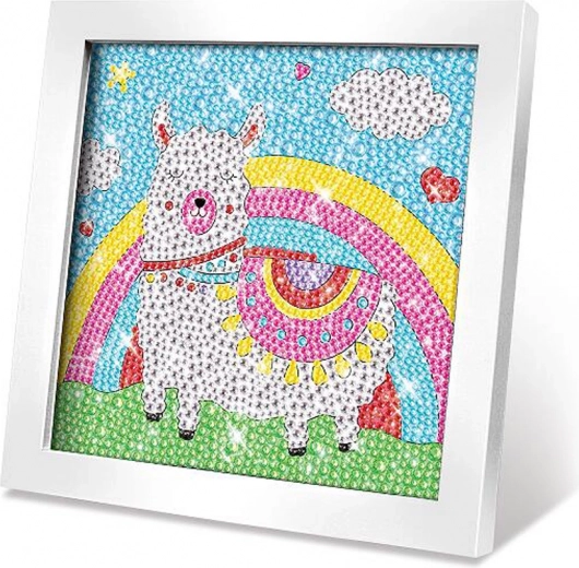 Creatieve set schilderij met steentjes – lama 17,5 × 17,5 cm