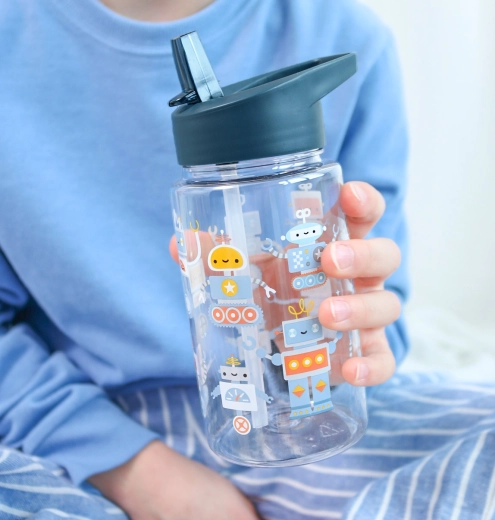 A Little Lovely Company kinderdrinkfles Robots 450 ml
