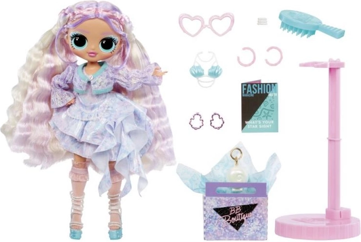 Pop L.O.L. SURPRISE! O.M.G. Pearl – modieuze pop met accessoires 24 cm