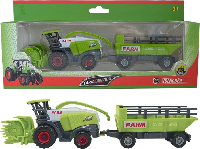 Farm Combine with Trailer 1:50
