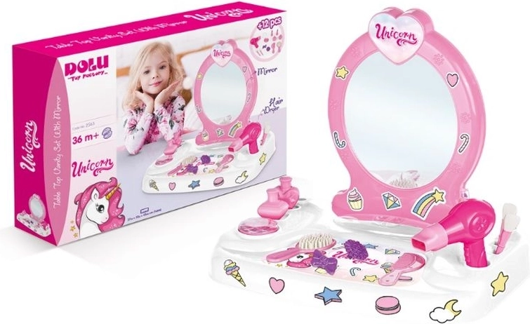 Dolu Unicorn Vanity Table with Accessories