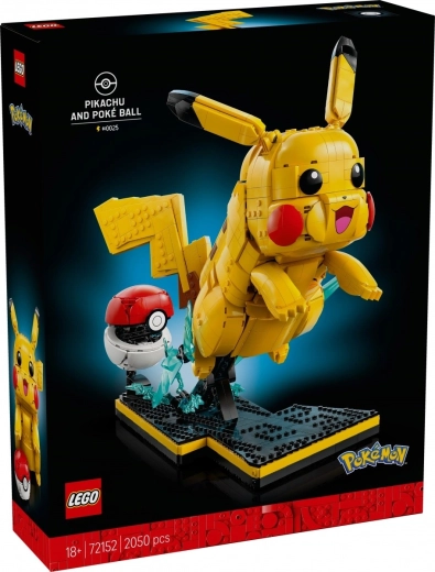 LEGO Pokémon Pikachu and Poké Ball – collectible display model