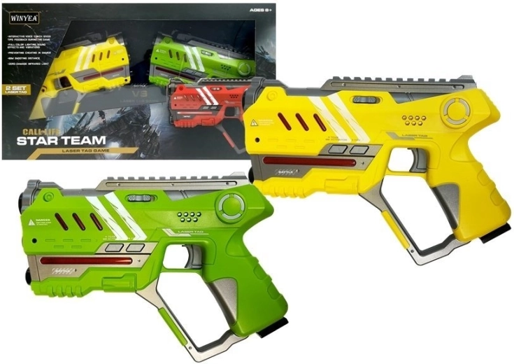 Kit Pistolets Laser Tag - 4 équipes et 2 couleurs