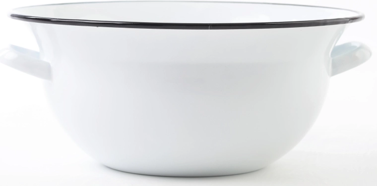 Geëmailleerde kneder met handgrepen 34 cm, 7,5 l – wit BERYL