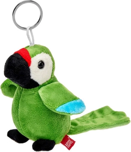 Green macaw parrot keychain 11 cm