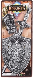 Children's plastic sword with shield and armguard