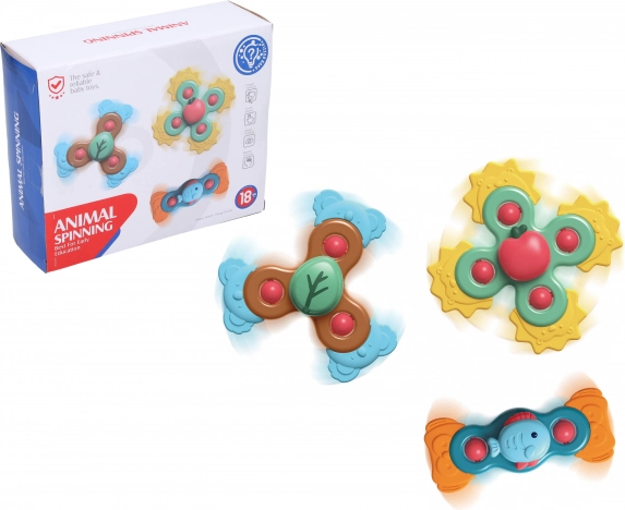 Anneaux de dentition pour bébé avec ventouse en silicone, lot de 3 pièces