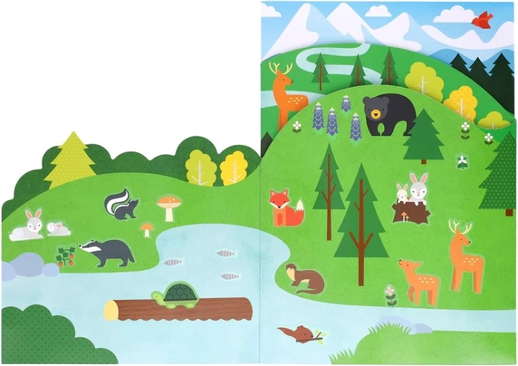 Fold-out forest scene for boundless stories