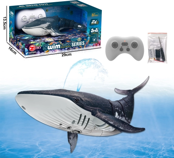 Baleine R/C (rorqual) avec fontaine d’eau