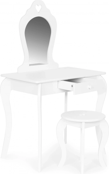 ECOTOYS Kinderschminktisch mit Spiegel und Hocker