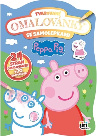 Vormkleurplaten Peppa Pig met stickers