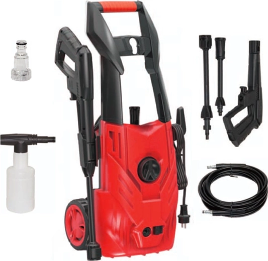 MalTec pressure washer M2 1400 with turbo lance and foam sprayer