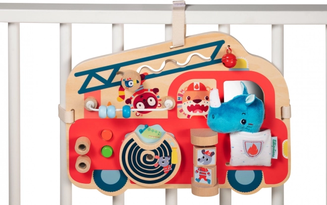 Lilliputiens - Wooden Activity Panel Fire Truck