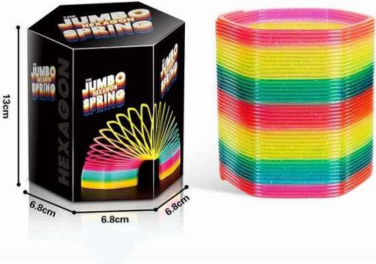 Kleurrijke jumbo spiraal met glitter