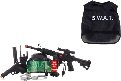Politieset met helm
