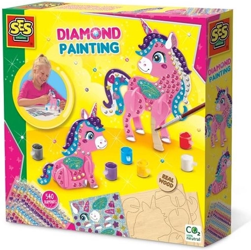SES Creative schilderen en versieren van eenhoorns – diamantstickers