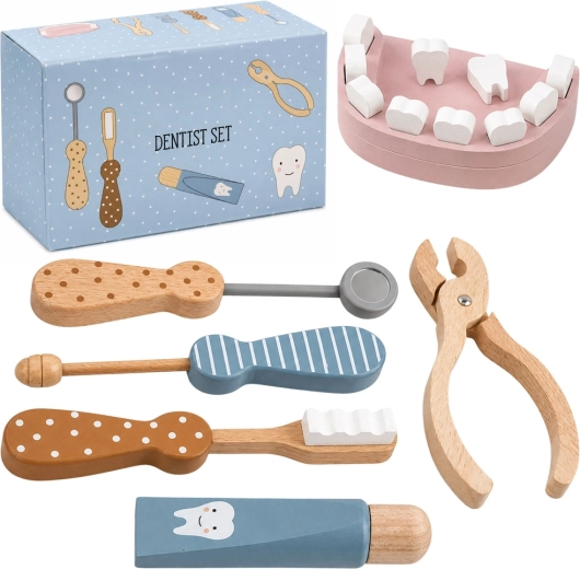 Houten tandartsset voor kinderen – kleine tandarts