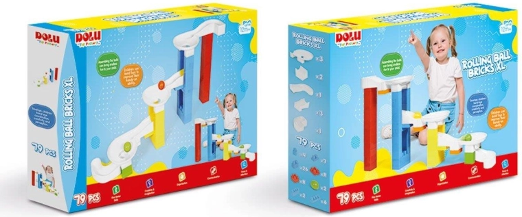 Modular construction set with a large number of pieces