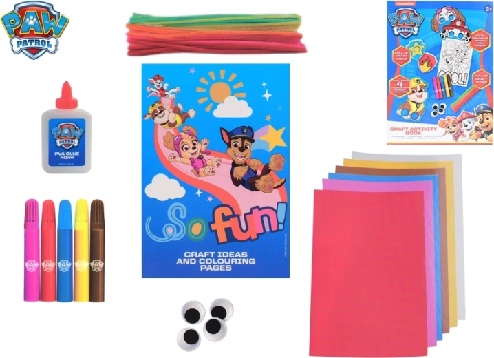 PAW PATROL set met minispelletjes en knutselen in boekje voor kinderen