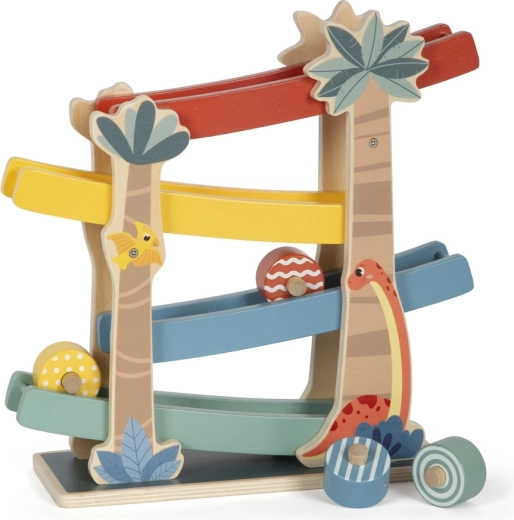 Piste en bois Dino pour enfants