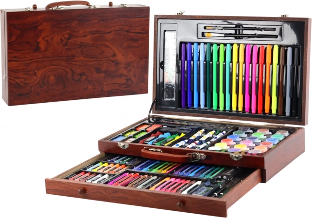 Art Set in Wooden Case 123 Pieces