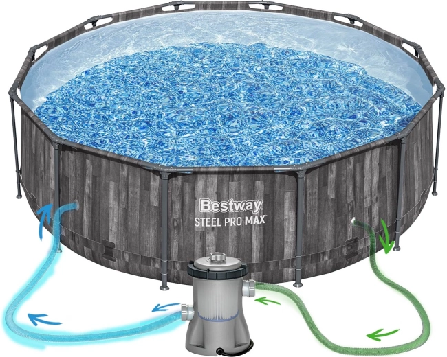 Eau propre grâce à la pompe de filtration et aux produits chimiques inclus