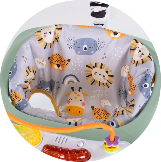 Comfortable, height-adjustable seat