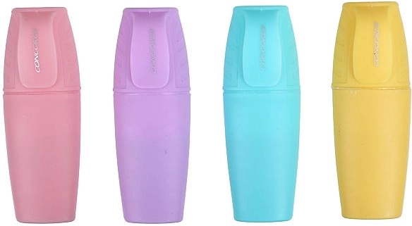 Set de mini surligneurs pastel CONCORDE, 4 pcs