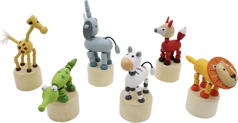 Safari houten knijpdieren