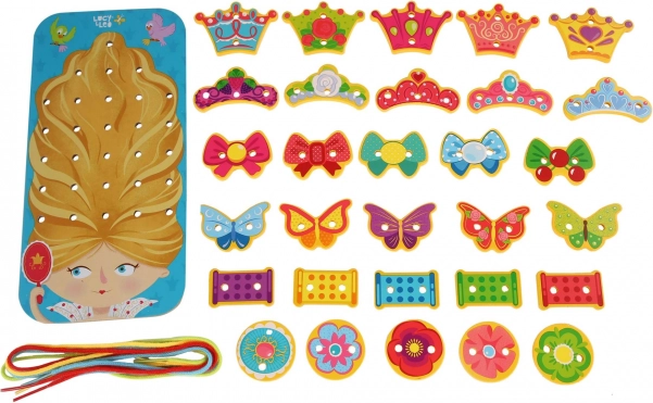Wooden Lacing Set Princess LUCY & LEO
