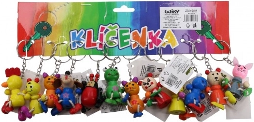 Houten dierenhanger voor sleutels
