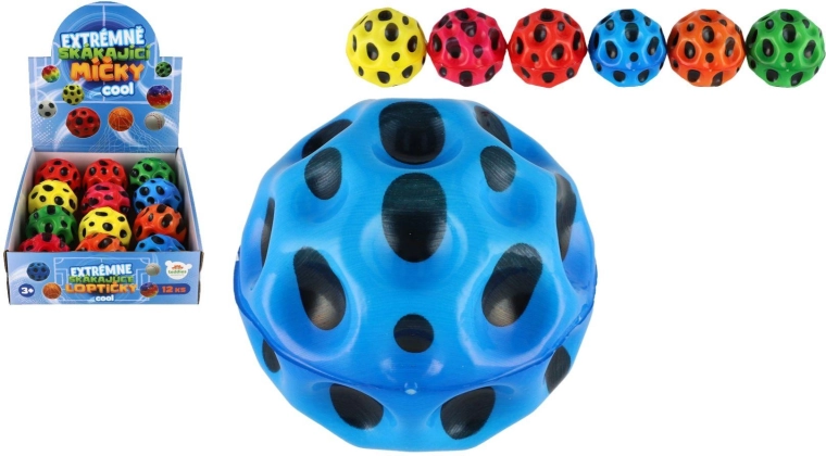 Extremely bouncy foam “meteorite” ball 6 cm