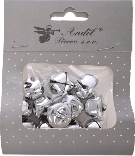 Silver metal jingle bell 2 cm (12 pcs)