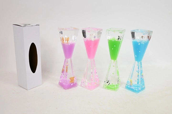 Colorful liquid hourglass with a figurine (approx. 5 minutes)