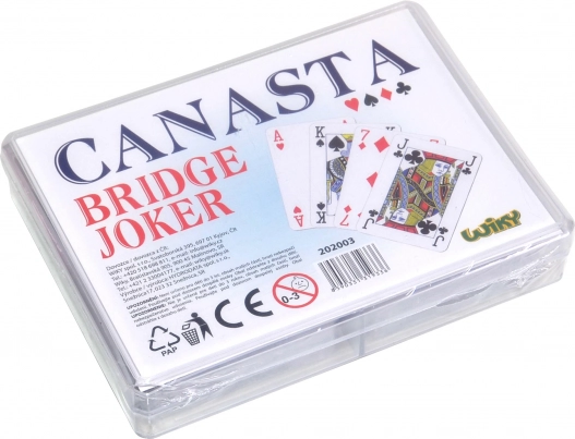 Cartes Canasta dans une boîte en plastique