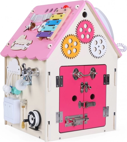 Activiteitenbord huisje voor kinderen 2Kids Toys – Roze