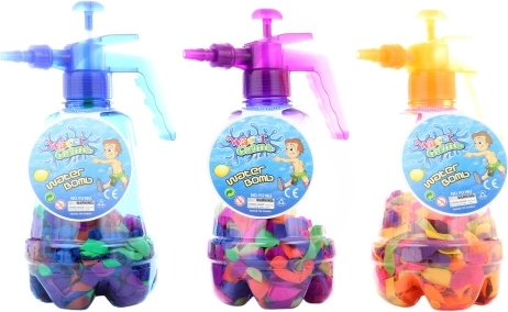 Waterbom met pomp – mix van kleuren