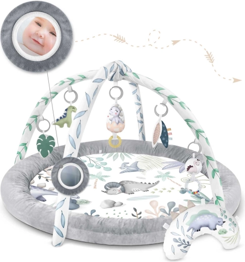 Kussentje voor tummy time van zachte minky