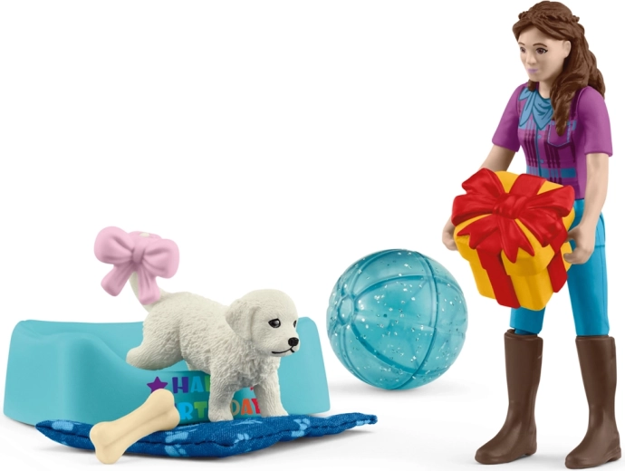Schleich Pocket Set: Birthday Party with Lisa and Puppy