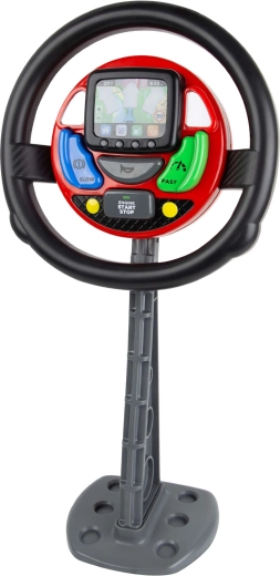 Stable stand and removable steering wheel